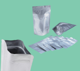 Túi zipper 2 mặt bạc