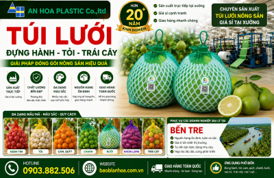 Bán sỉ túi lưới đựng hành, tỏi, trái cây Bến Tre