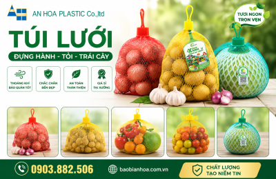 Bán sỉ túi lưới đựng hành, tỏi, trái cây Củ Chi
