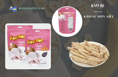 Sản xuất bao bì khoai môn sấy