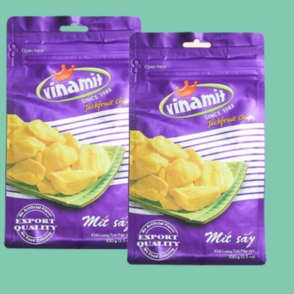 Túi Zipper đựng mít sấy 100g